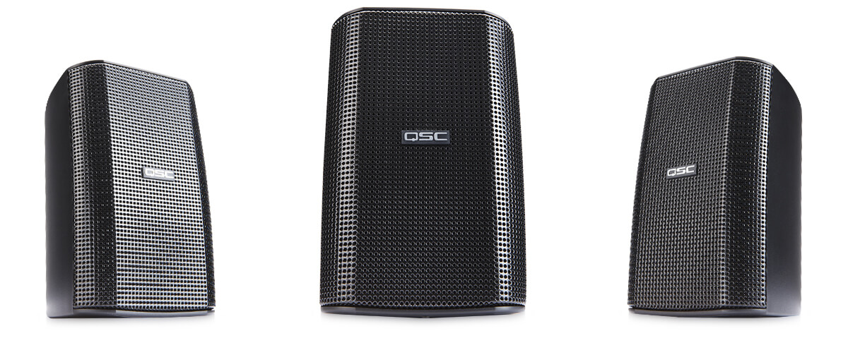 Qsc ad-S32t-Bk bocina a muro de 3 pulgadas de 30w, 8 ohms